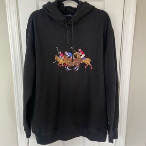 Polo Ralph Lauren Triple Pony Equestrian Stadium Hoodie Sweatshirt Men’s Size LT